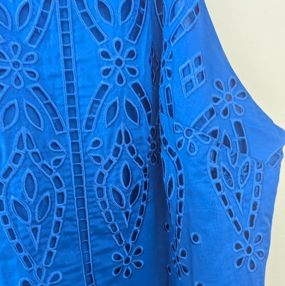 Parker Royal Blue Alana Sleeveless Eyelet Dress - Picture 7 of 15